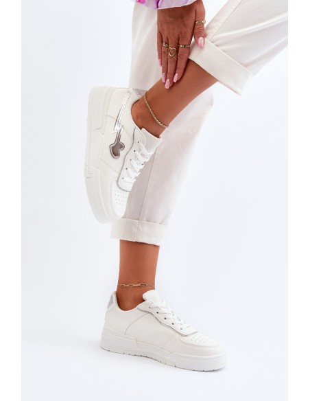 Women's Platform Sneakers White Zeparine