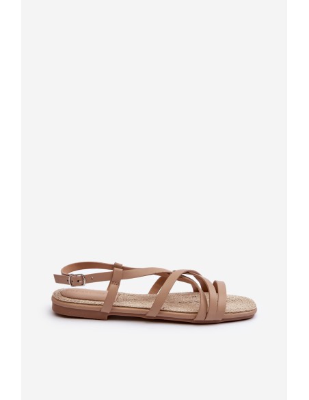 Flat Women's Sandals Big Star NN274012 Beige