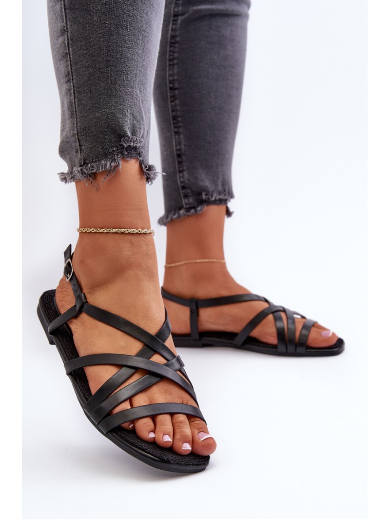 Flat Women's Sandals Big Star NN274011 Black