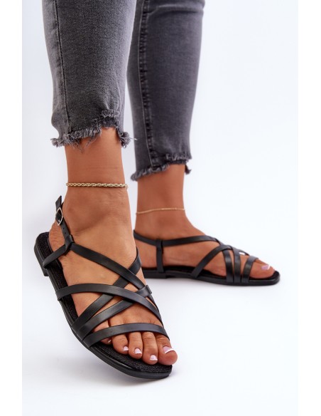 Flat Women's Sandals Big Star NN274011 Black