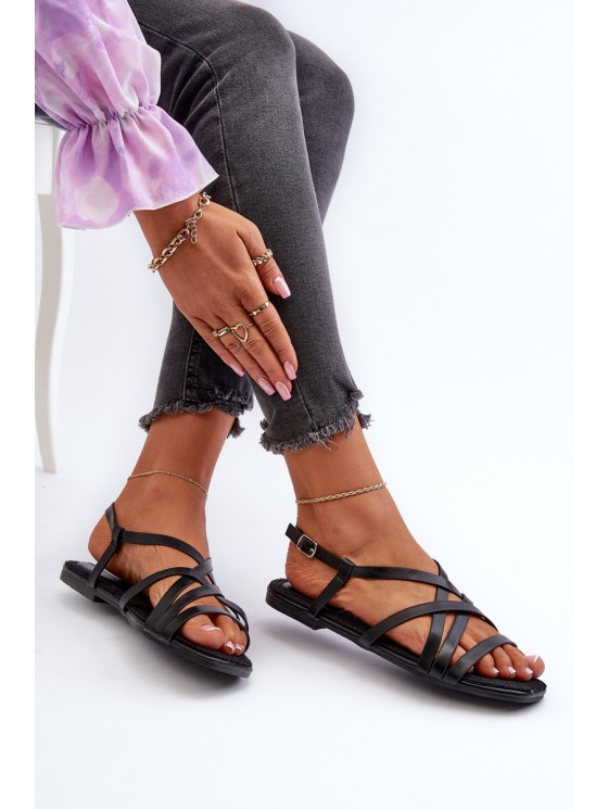 Flat Women's Sandals Big Star NN274011 Black 2