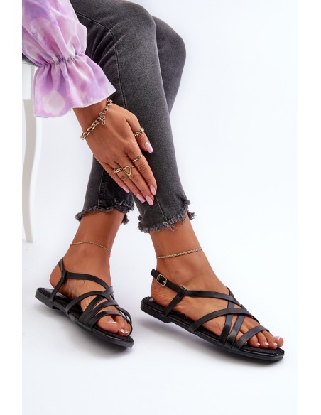 Flat Women's Sandals Big Star NN274011 Black