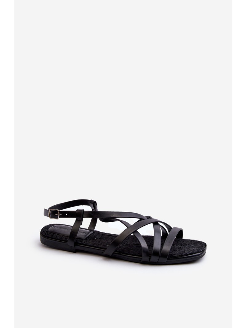 Flat Women's Sandals Big Star NN274011 Black