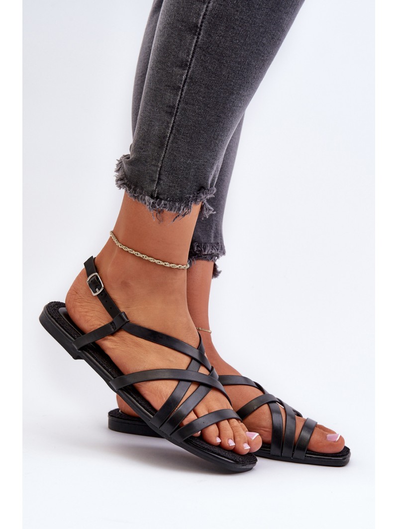 Flat Women's Sandals Big Star NN274011 Black