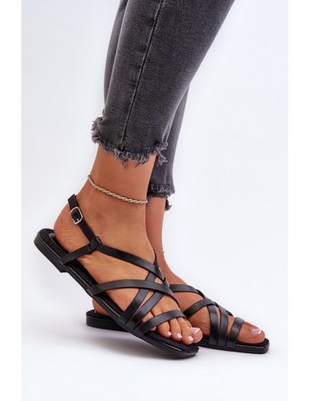 Flat Women's Sandals Big Star NN274011 Black