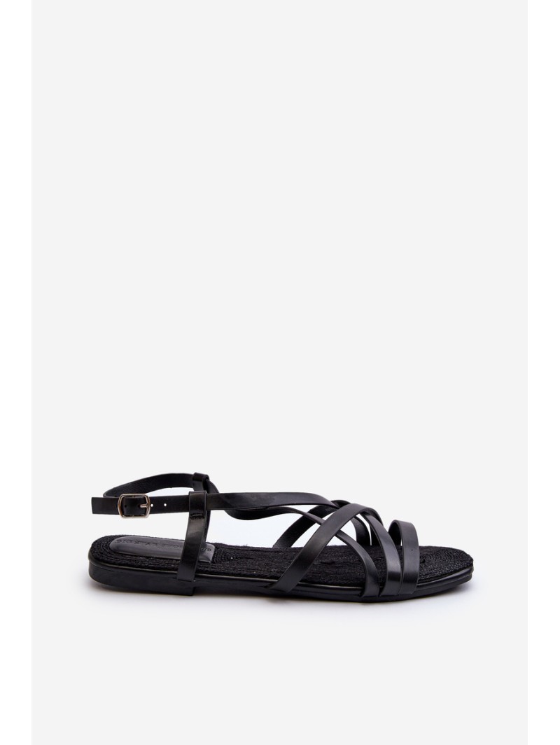 Flat Women's Sandals Big Star NN274011 Black