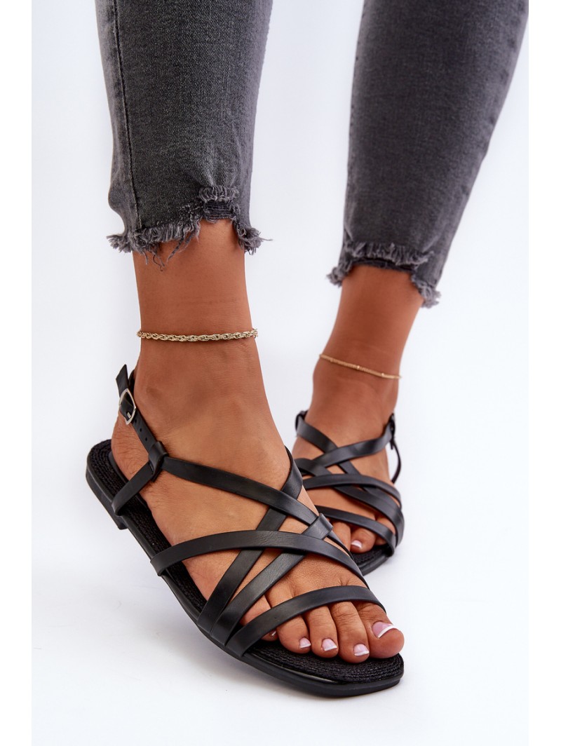 Flat Women's Sandals Big Star NN274011 Black