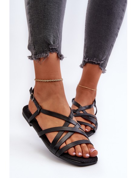 Flat Women's Sandals Big Star NN274011 Black