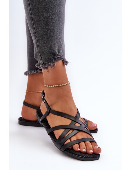 Flat Women's Sandals Big Star NN274011 Black