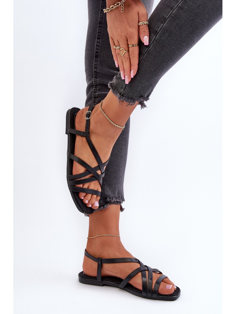 Flat Women's Sandals Big Star NN274011 Black