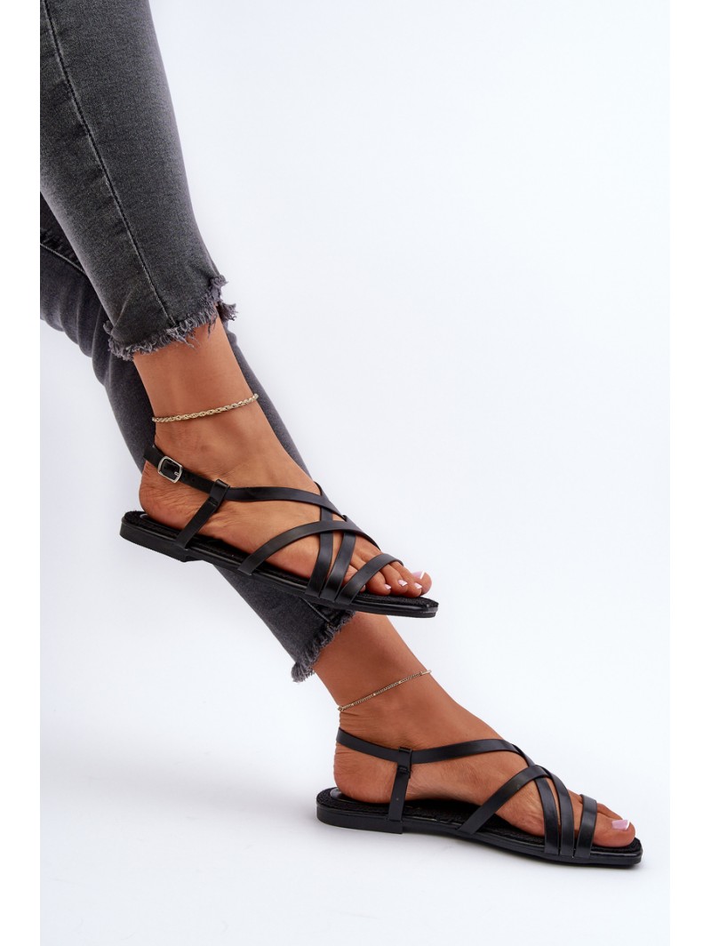 Flat Women's Sandals Big Star NN274011 Black