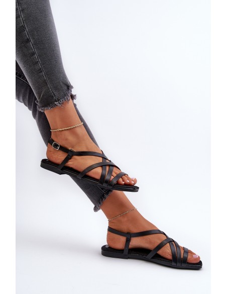 Flat Women's Sandals Big Star NN274011 Black