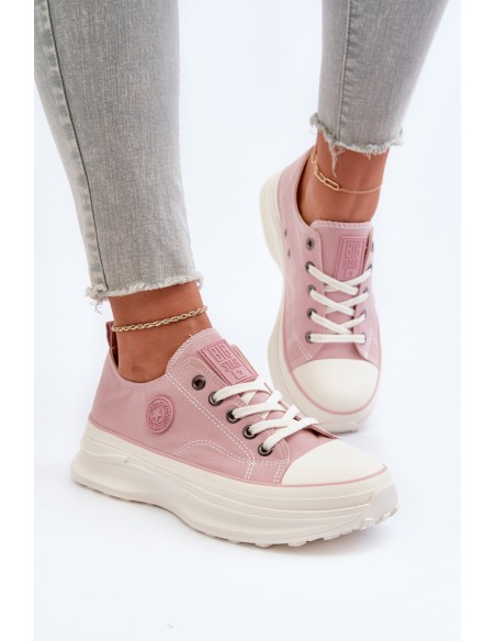 Women's sneakers with chunky sole Big Star NN274129 Pink