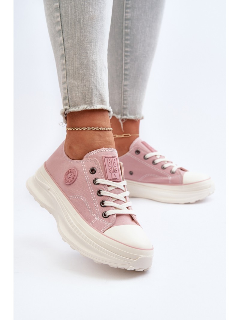Women's sneakers with chunky sole Big Star NN274129 Pink