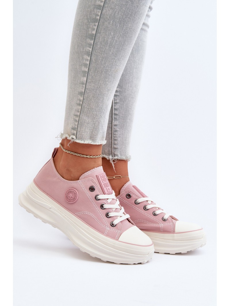 Women's sneakers with chunky sole Big Star NN274129 Pink