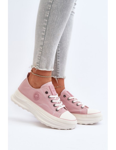 Women's sneakers with chunky sole Big Star NN274129 Pink