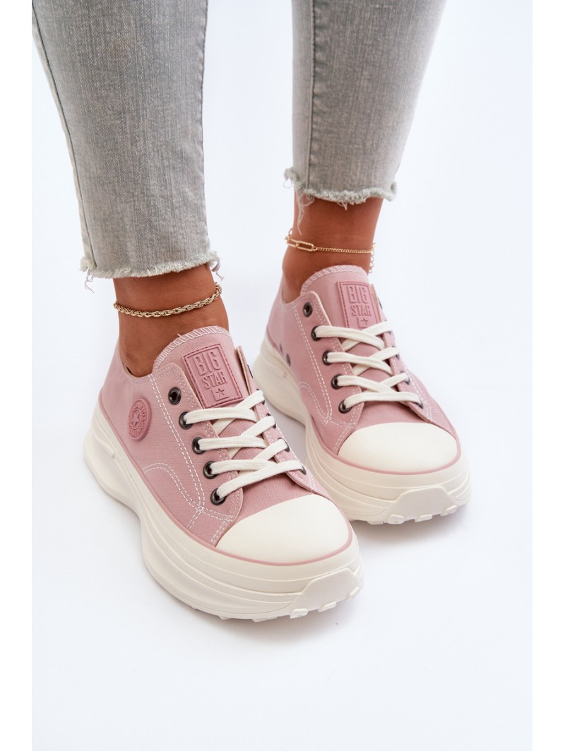 Women's sneakers with chunky sole Big Star NN274129 Pink