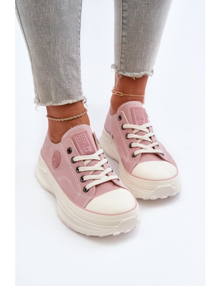 Women's sneakers with chunky sole Big Star NN274129 Pink