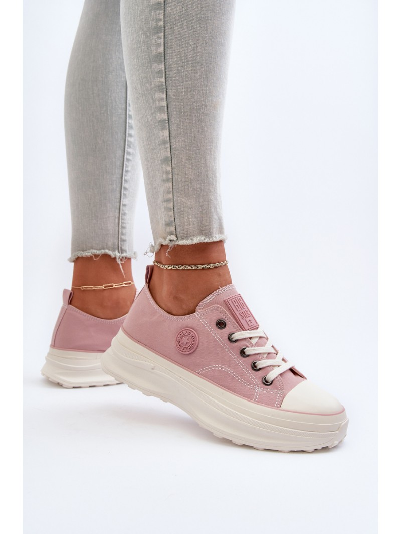 Women's sneakers with chunky sole Big Star NN274129 Pink