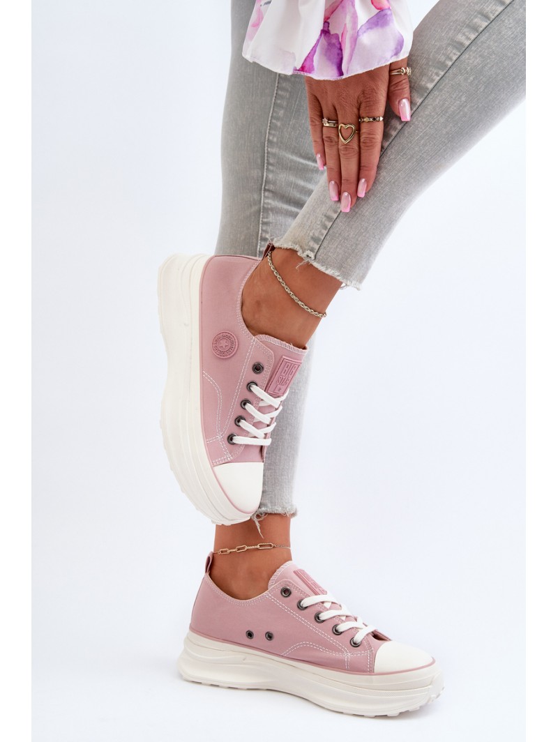 Women's sneakers with chunky sole Big Star NN274129 Pink