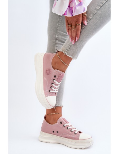 Women's sneakers with chunky sole Big Star NN274129 Pink