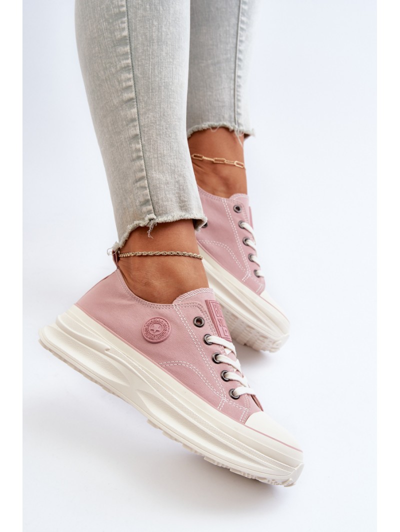 Women's sneakers with chunky sole Big Star NN274129 Pink