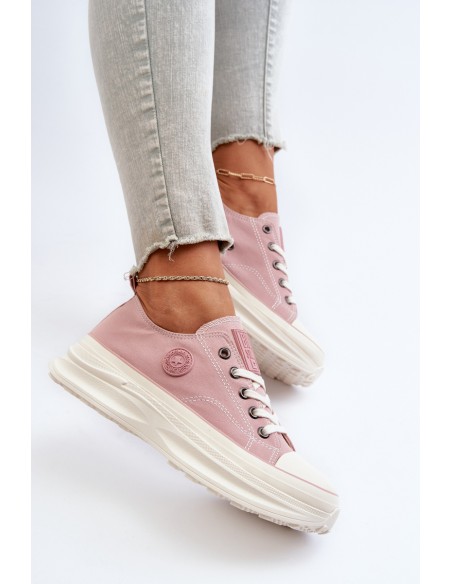 Women's sneakers with chunky sole Big Star NN274129 Pink