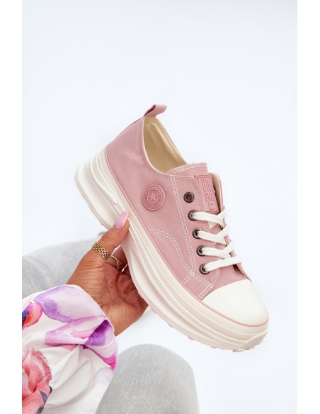 Women's sneakers with chunky sole Big Star NN274129 Pink
