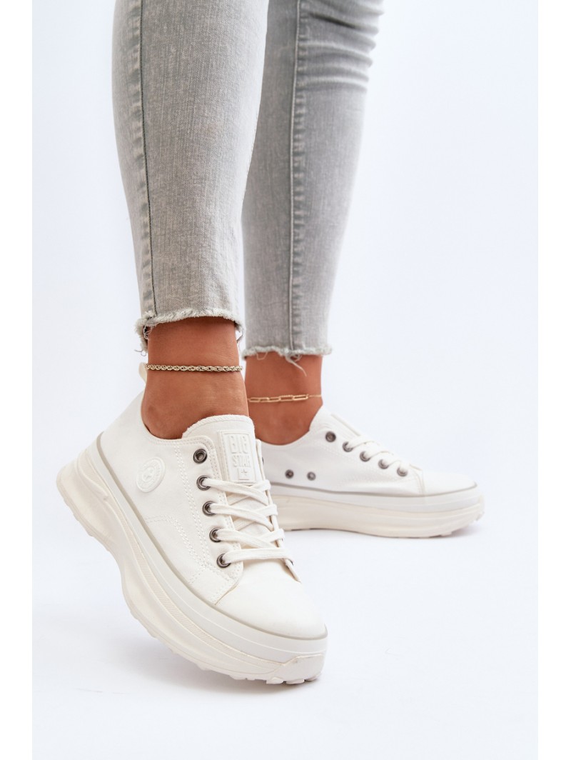 Women's sneakers with chunky sole Big Star NN274126 White