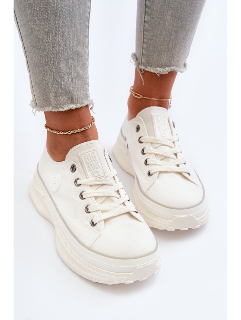 Women's sneakers with chunky sole Big Star NN274126 White