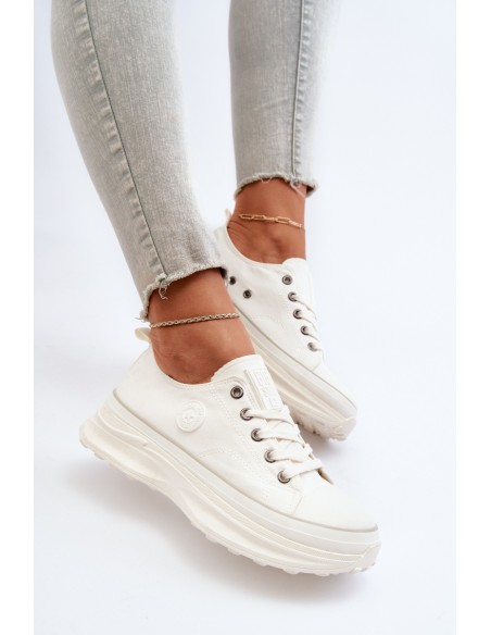 Women's sneakers with chunky sole Big Star NN274126 White