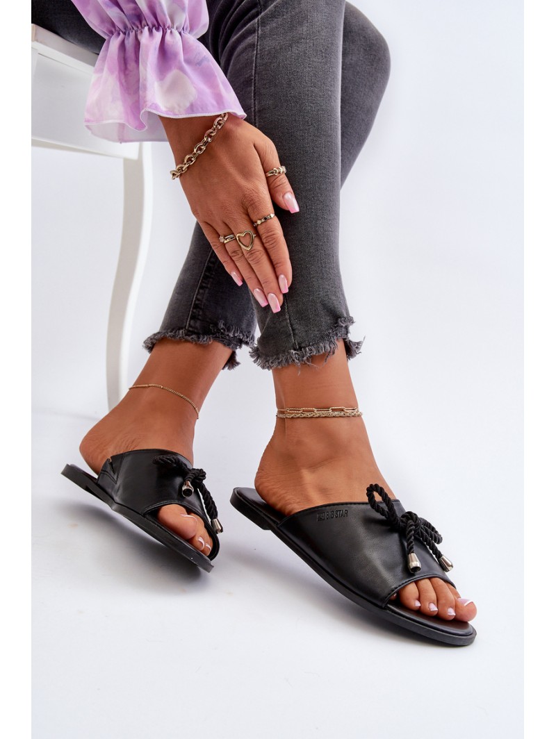 Women's Eco Leather Sandals Big Star NN274066 Black