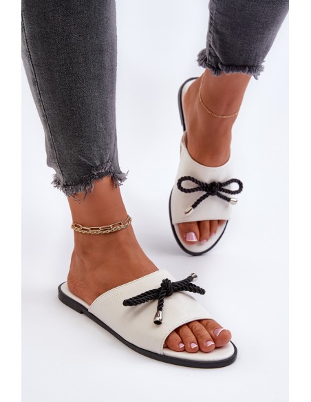 Women's eco leather sandals Big Star NN274067 White