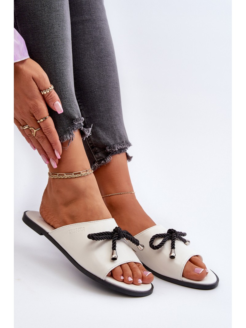 Women's eco leather sandals Big Star NN274067 White