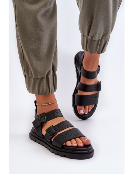 Women's Eco Leather Sandals Big Star NN274065 Black