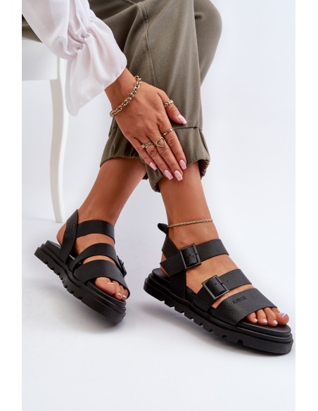 Women's Eco Leather Sandals Big Star NN274065 Black