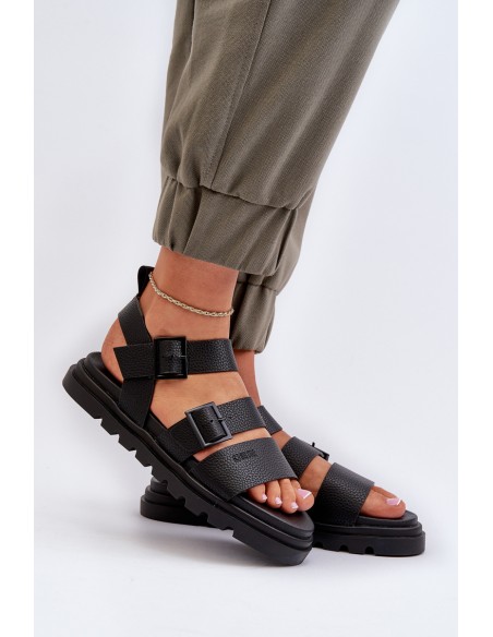 Women's Eco Leather Sandals Big Star NN274065 Black