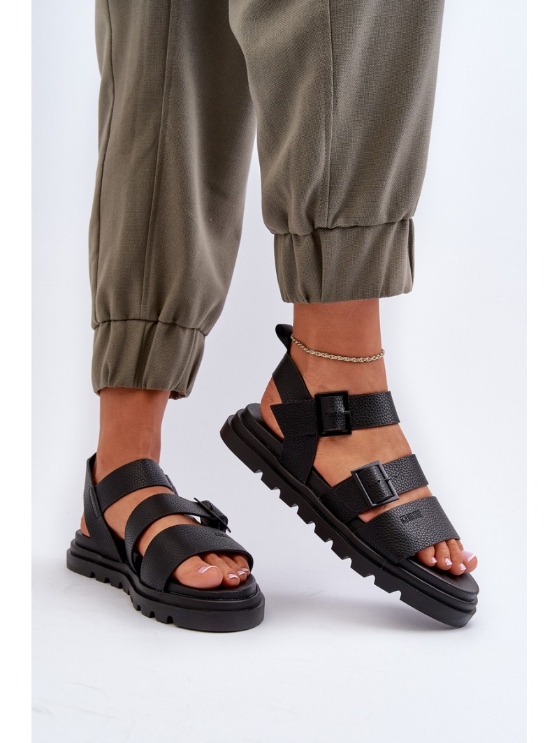 Women's Eco Leather Sandals Big Star NN274065 Black