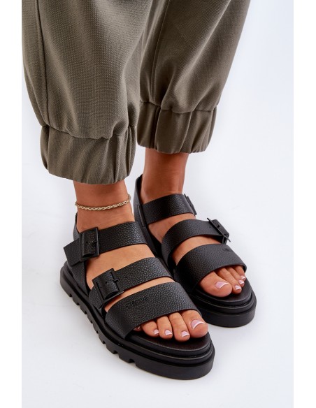 Women's Eco Leather Sandals Big Star NN274065 Black