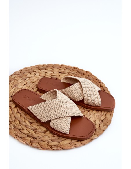 Women's Flat Sandals Big Star NN274078 Beige