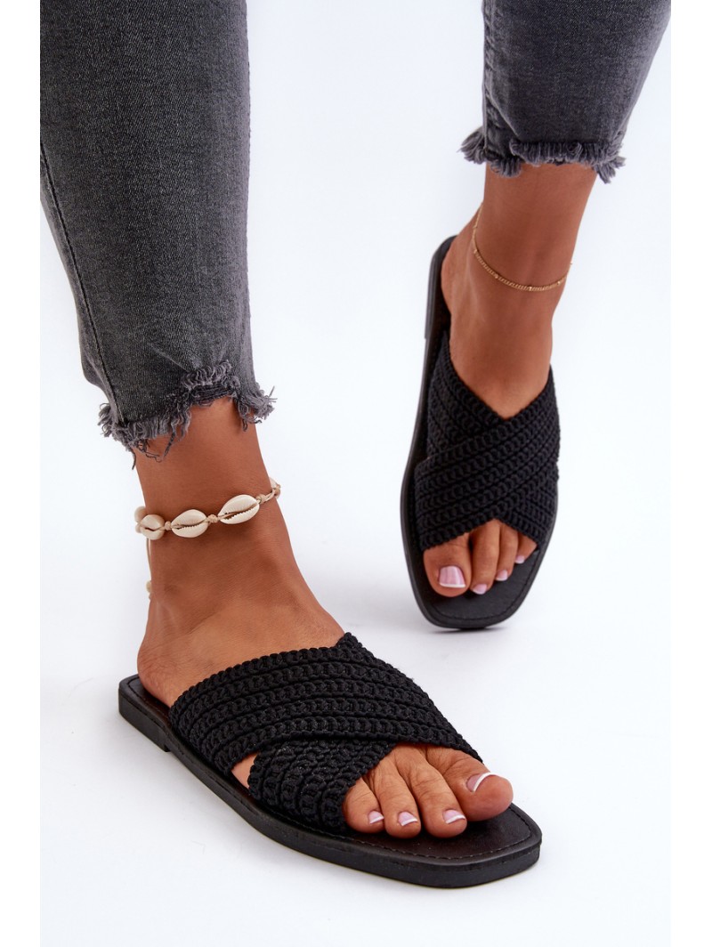 Women's Flat Sandals Big Star NN274077 Black