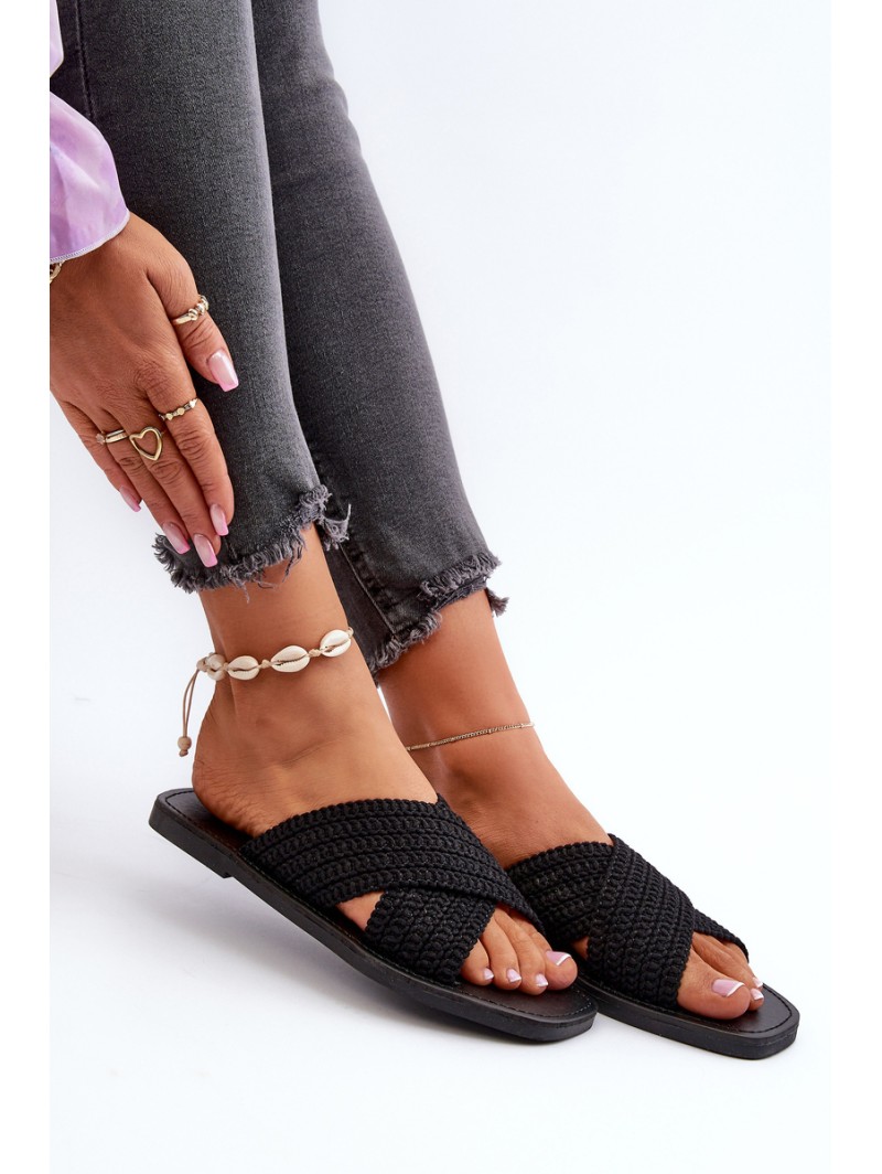 Women's Flat Sandals Big Star NN274077 Black