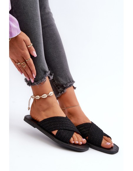 Women's Flat Sandals Big Star NN274077 Black