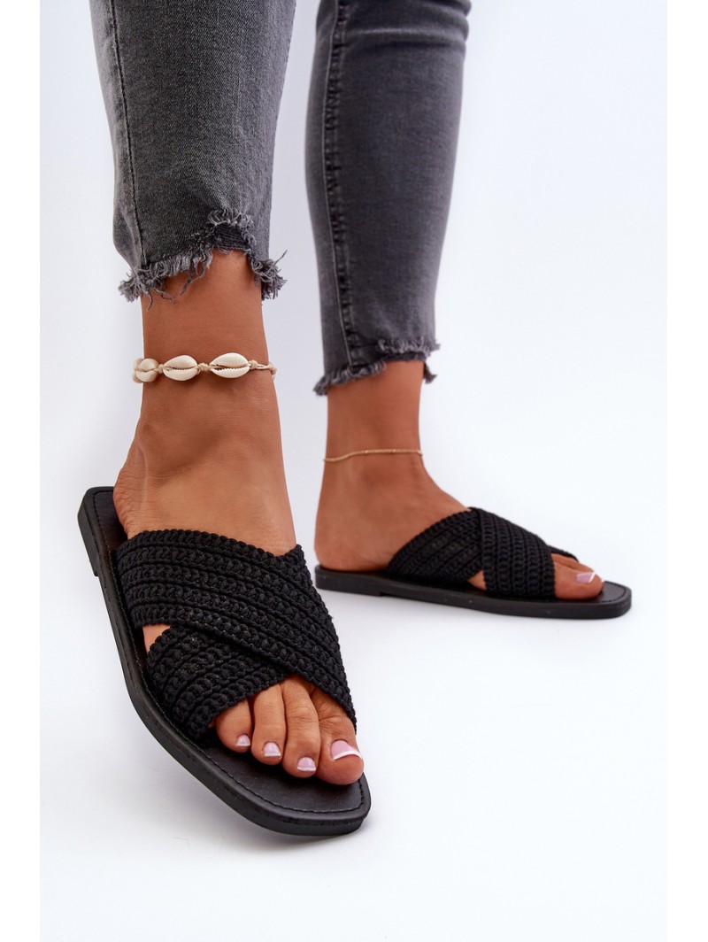 Women's Flat Sandals Big Star NN274077 Black