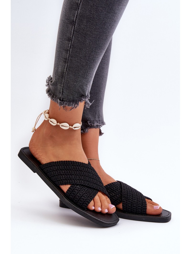 Women's Flat Sandals Big Star NN274077 Black