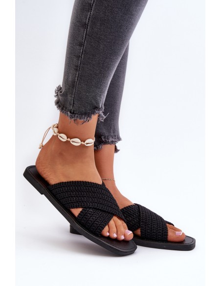 Women's Flat Sandals Big Star NN274077 Black