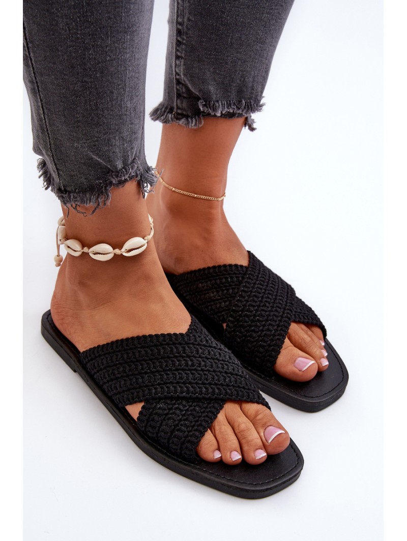 Women's Flat Sandals Big Star NN274077 Black