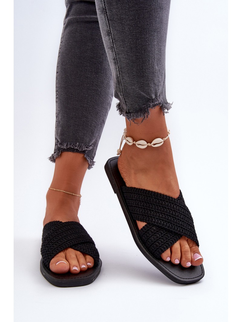 Women's Flat Sandals Big Star NN274077 Black