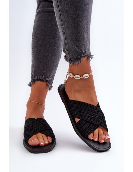 Women's Flat Sandals Big Star NN274077 Black