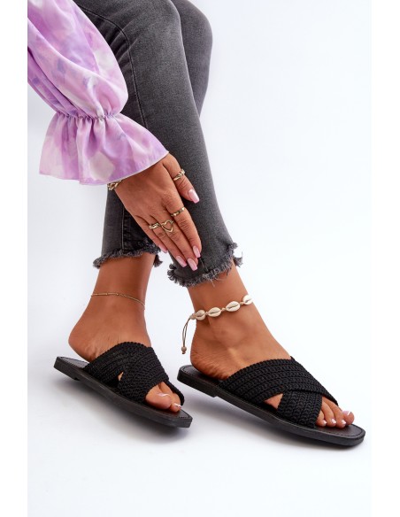 Women's Flat Sandals Big Star NN274077 Black
